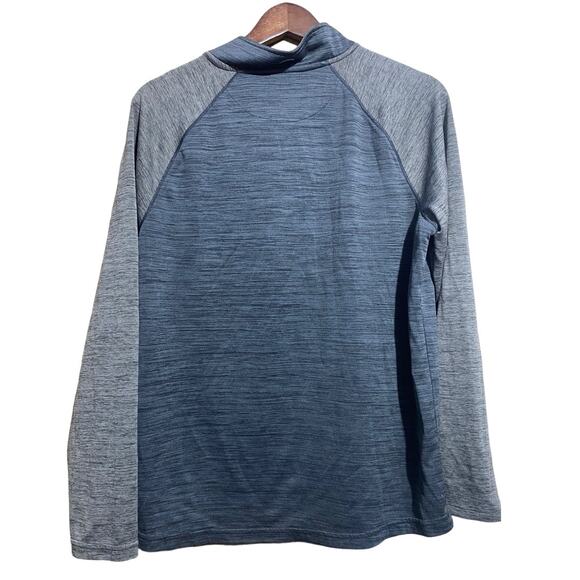 Free Country gray and blue 1/4 zip long sleeved pullover - Men's Medium - Picture 3 of 6
